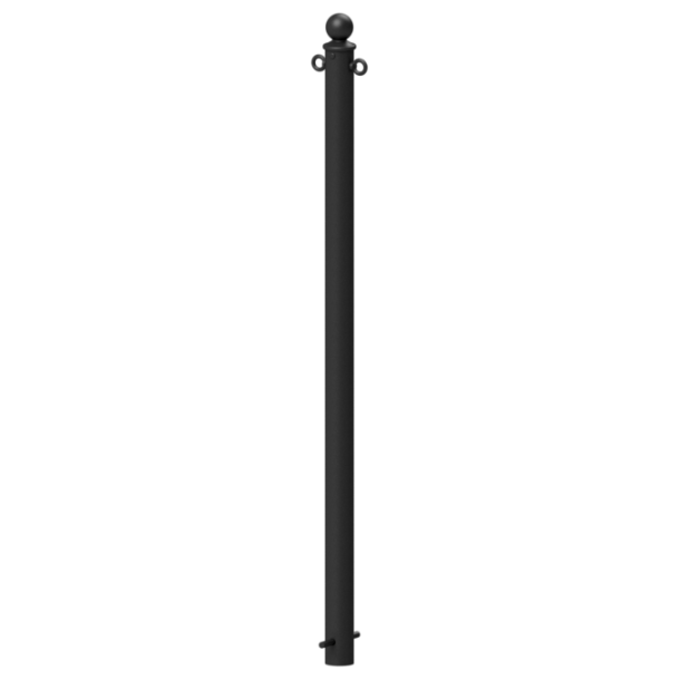 Dekorativ puller | Serie 465B | � 60 mm | fastmonteret, til indst�bning i beton med jordanker, total l�ngde ca. 1400 mm | uden l�s | med 2 �jer